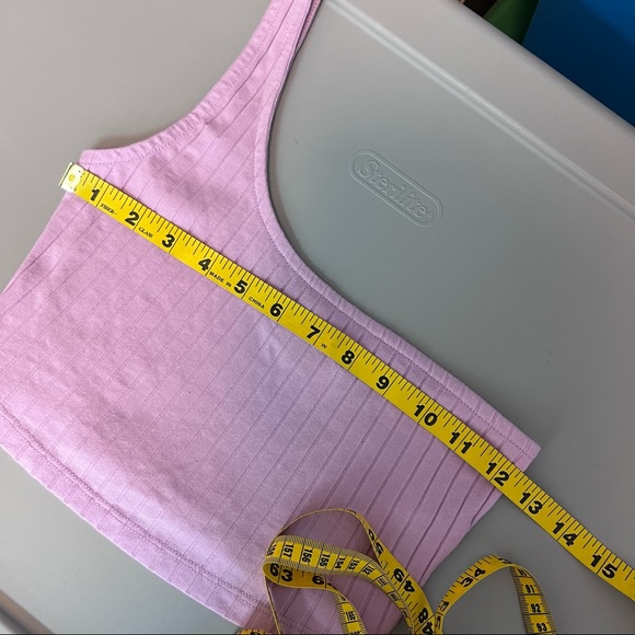 Out Front Under Urban Outfitters Shirt Womens Small Cropped Top Ribbed Purple - Picture 7 of 11